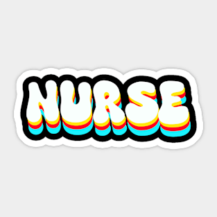 Retro nurse Sticker